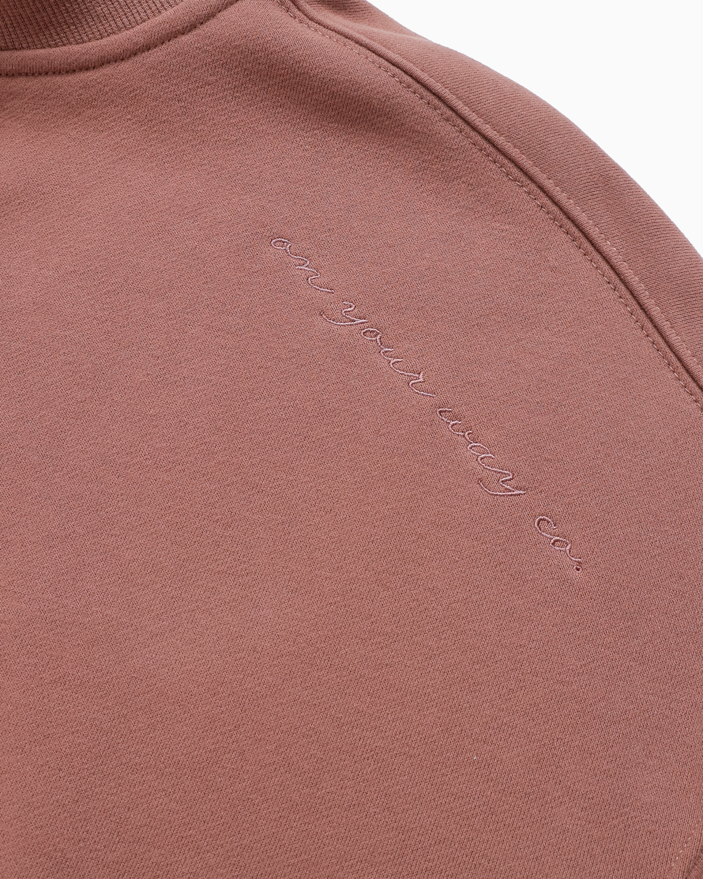 OTG Half-Zip Sweatshirt - Dusty Mauve